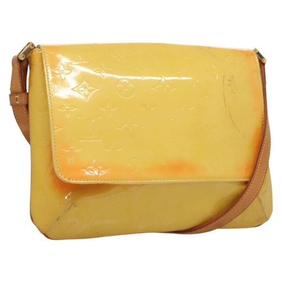 LOUIS VUITTON Monogram Vernis Thompson Street Bag Yellow M91071 LV Auth BA4453 - Picture 1 of 16